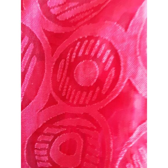 C.l.o.t.h.e.s. Blouse Red Size L Womens Long Sleeve Sheer Collared Burn Out - Picture 12 of 13